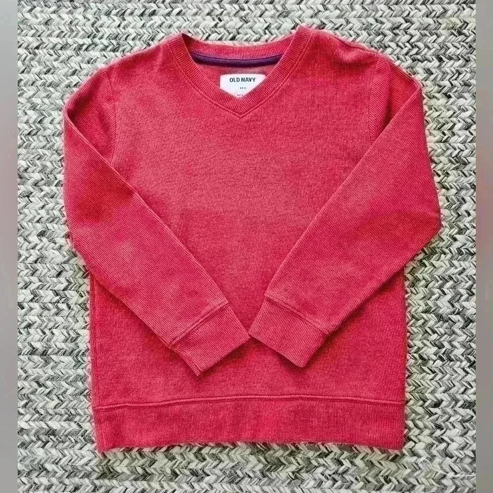 Old Navy‎ Red Sweater V-Neck Youth Small (6-7)